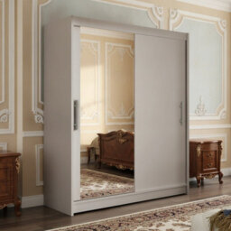 Westa Vi 150Cm Cashmere Sliding Door Wardrobe With Mirror And Hanging Rail And Bedroom Storage Unit - thumbnail 1
