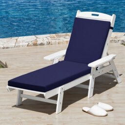 Thehotsale Supportive Resilient Leisure Comfortable Outdoor Sun Lounge Cushion Dark Blue 183Cm W X 54Cm D - thumbnail 3