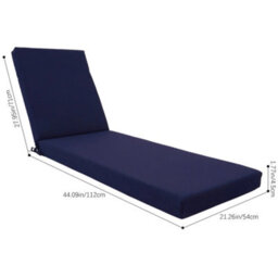Thehotsale Supportive Resilient Leisure Comfortable Outdoor Sun Lounge Cushion Dark Blue 183Cm W X 54Cm D - thumbnail 8