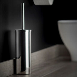 Cosmic Bathroom Accessory Set, Silver, 5 Pieces, 2X Hooks, Toilet Brush, Toilet Paper Holder, Towel Rail, Architect Collection - thumbnail 4