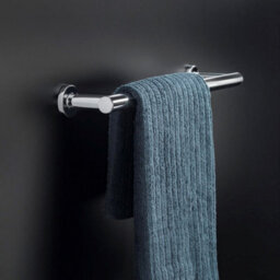 Cosmic Bathroom Accessory Set, Silver, 5 Pieces, 2X Hooks, Toilet Brush, Toilet Paper Holder, Towel Rail, Architect Collection - thumbnail 5