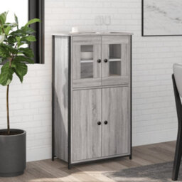 Berkfield Modern Highboard Grey Sonoma 62X32X106.5 Cm Engineered Wood - thumbnail 2