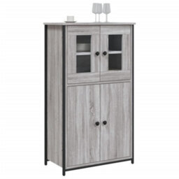 Berkfield Modern Highboard Grey Sonoma 62X32X106.5 Cm Engineered Wood - thumbnail 3