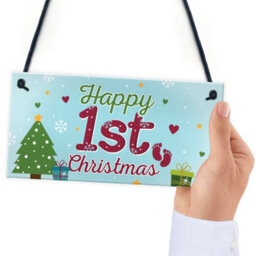 Red Ocean Baby Happy 1St First Christmas Xmas Hanging Sign Tree Decoration Bauble Newborn Child Gifts - thumbnail 6