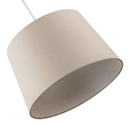 Happy Homewares Contemporary Light Taupe Linen Fabric Drum Lampshade With Cotton Inner - thumbnail 5