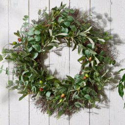 Dibor Traditional Green Summer Door Wreath Spring Wreath 60Cm - thumbnail 1