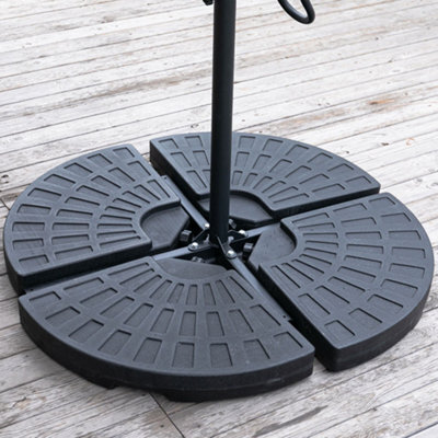 Living And Home Black 52L Hdpe Umbrella Base Cantilever Parasol Stand Water Filled 52Kg Sand Filled 66Kg - image 1