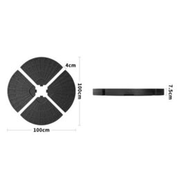Living And Home Black 52L Hdpe Umbrella Base Cantilever Parasol Stand Water Filled 52Kg Sand Filled 66Kg - thumbnail 5