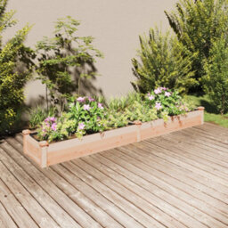 Berkfield Garden Raised Bed With Liner 240X45X25 Cm Solid Wood Fir - thumbnail 1