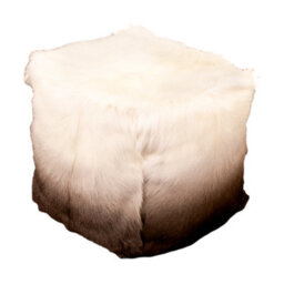 Native Natural Genuine Goatskin Ombre Pouf - Cover Only - thumbnail 2