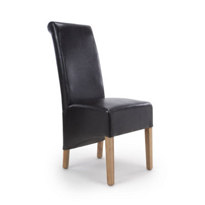 Karren Rol Bonded Leather Black Chair - image 1