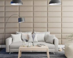 Aspire Easymount Wall Mounted Upholstered Panels, Modular Diy Headboard In Eire Linen Fabric, Natural (Pack Of 4) - thumbnail 2