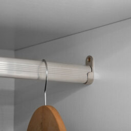 Homcom 2 Door Wardrobe White Wardrobe With Drawers And Hanging Rod For Bedroom - thumbnail 8