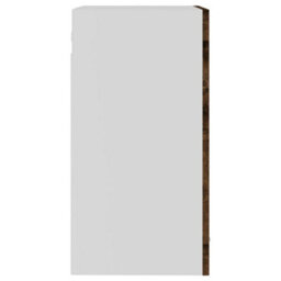 Berkfield Hanging Glass Cabinet Smoked Oak 40X31X60 Cm Engineered Wood - thumbnail 7