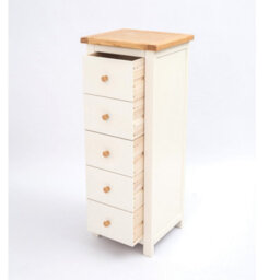 Cabinet Bits Maggiori 5 Drawer Narrow Chest Of Drawers Wood Knob - thumbnail 4