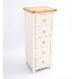 Cabinet Bits Maggiori 5 Drawer Narrow Chest Of Drawers Wood Knob - thumbnail 3