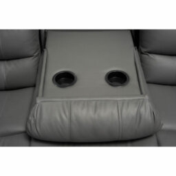 SquareBoxx Roma Recliner Leather Grey 3+2 Sofa Set, Armchair Inspired Home Theatre And Living Room Seating - thumbnail 7
