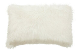 Orsina Bosie Lamina Cream Fur Cushion