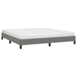 Berkfield Bed Frame Dark Grey 180X200 Cm 6Ft Super King Fabric - thumbnail 3
