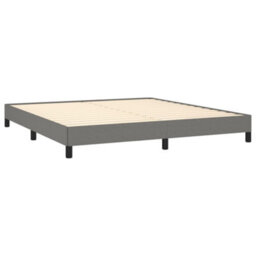 Berkfield Bed Frame Dark Grey 180X200 Cm 6Ft Super King Fabric - thumbnail 4