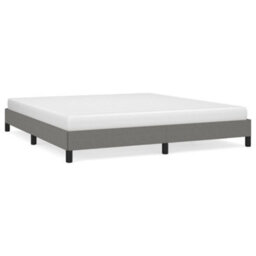 Berkfield Bed Frame Dark Grey 180X200 Cm 6Ft Super King Fabric - thumbnail 2