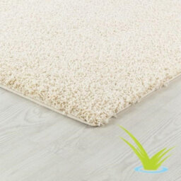 STALWART Modern Shaggy Rug - 5Cm Plush Thick Pile, Non-Slip, Soft Touch Carpet - Washable Area Rugs (Cream, 80X150 Cm) - thumbnail 4