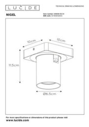 Lucide Nigel Modern Ceiling Spotlight - Led Dim To Warm - Gu10 - 1X5W 2200K/3000K - White - thumbnail 6