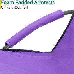 Trail Outdoor Leisure Low Beach Chair Folding Outdoor Camping Garden Festival Lightweight Lounger Seat - Purple - thumbnail 5