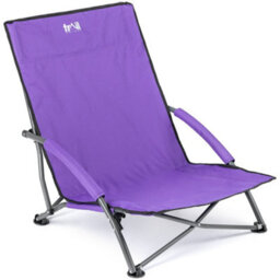 Trail Outdoor Leisure Low Beach Chair Folding Outdoor Camping Garden Festival Lightweight Lounger Seat - Purple - thumbnail 1