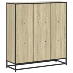 Berkfield Modern Bookcase Sonoma Oak 97.5X33X107.5 Cm Engineered Wood And Metal - thumbnail 6