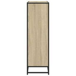 Berkfield Modern Bookcase Sonoma Oak 97.5X33X107.5 Cm Engineered Wood And Metal - thumbnail 5