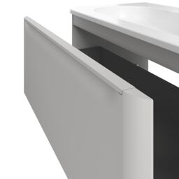 GoodHome Nevado Matt Grey Wall-Mounted Vanity Unit & Basin Set (W)800mm (H)600mm - thumbnail 6
