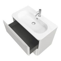 GoodHome Nevado Matt Grey Wall-Mounted Vanity Unit & Basin Set (W)800mm (H)600mm - thumbnail 4