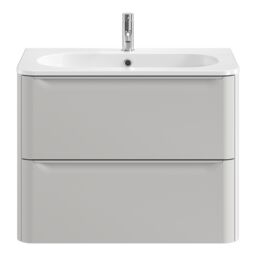 GoodHome Nevado Matt Grey Wall-Mounted Vanity Unit & Basin Set (W)800mm (H)600mm - thumbnail 3