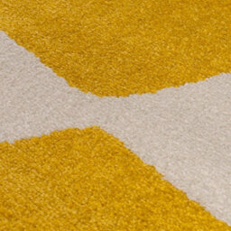 The Rugs Joli Yellow And White Chequered Rug Soft Dense Pile Easy To Clean And Pet Friendly For Living Rooms And Bedrooms - thumbnail 5