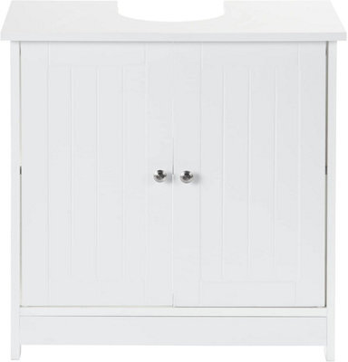Home Treats White Under Sink Cabinet Freestanding Bathroom Storage Cupboard - image 1