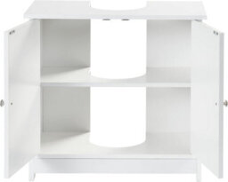 Home Treats White Under Sink Cabinet Freestanding Bathroom Storage Cupboard - thumbnail 3