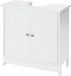 Home Treats White Under Sink Cabinet Freestanding Bathroom Storage Cupboard - thumbnail 4