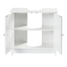 Home Treats White Under Sink Cabinet Freestanding Bathroom Storage Cupboard - thumbnail 7