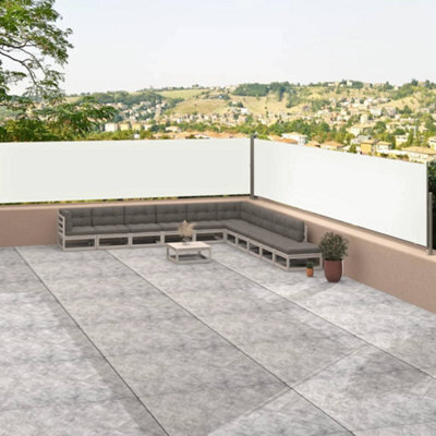 Berkfield Retractable Side Awning Cream 117X1200 Cm - image 1