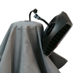 Rinse Bathrooms Grey Garden Parasol With Solar Powered Lights With Tilt And Crank Handle Outdoor Patio Umbrella Mechanism 2.5M - thumbnail 5