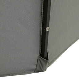 Rinse Bathrooms Grey Garden Parasol With Solar Powered Lights With Tilt And Crank Handle Outdoor Patio Umbrella Mechanism 2.5M - thumbnail 7