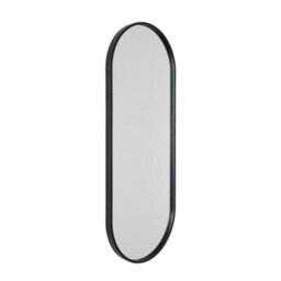 Homestylestore Black Wall Hung Oval Bathroom Mirror 1000 X 400mm