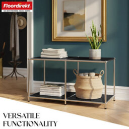 Floordirekt Concept Epure Mk 016 Metal Sideboard Storage Unit With Open Shelves Black - thumbnail 6