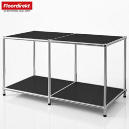 Floordirekt Concept Epure Mk 016 Metal Sideboard Storage Unit With Open Shelves Black - thumbnail 1
