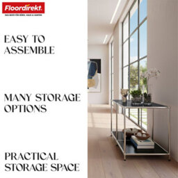 Floordirekt Concept Epure Mk 016 Metal Sideboard Storage Unit With Open Shelves Black - thumbnail 5