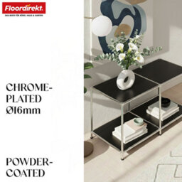 Floordirekt Concept Epure Mk 016 Metal Sideboard Storage Unit With Open Shelves Black - thumbnail 4