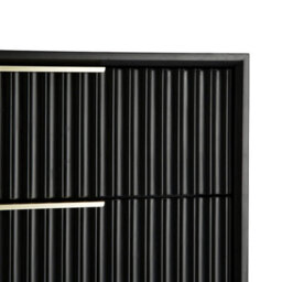 Monza Tall Chest Of 5 Drawers With Fluted Detailing Black - thumbnail 7