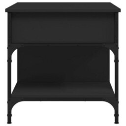 Berkfield Coffee Table Black 70X50X50 Cm Engineered Wood And Metal - thumbnail 6