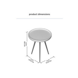MH London Chervey Natural Solid Wood Side Table Round Side Table Living Room Bedside Large Side Table With Black Metal Legs - thumbnail 7